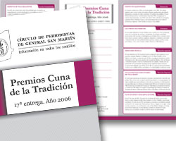 Programa impreso para evento