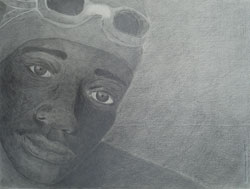 ilustración en lápiz negro